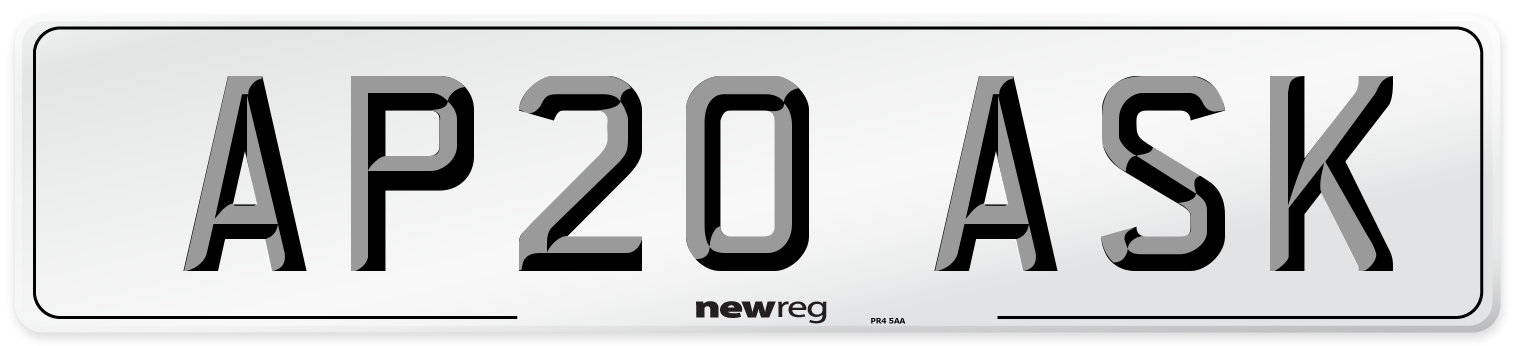 AP20 ASK Number Plate from New Reg